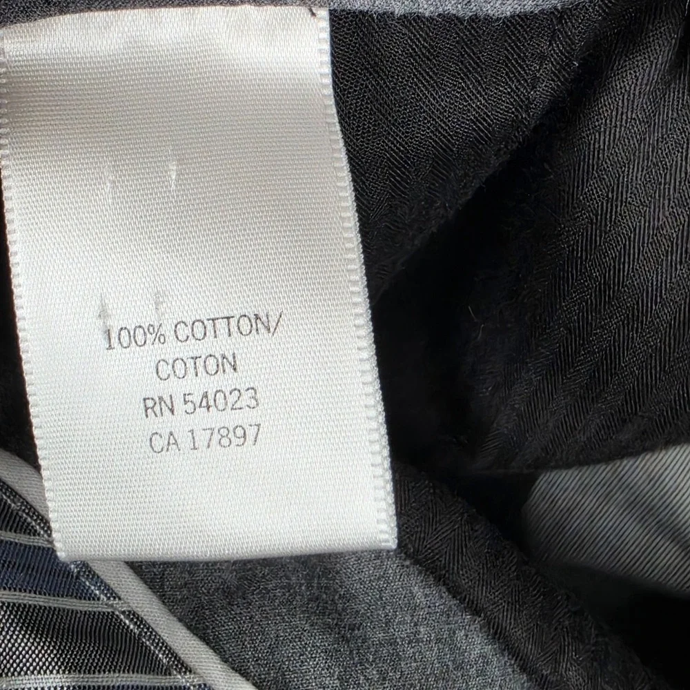 Banana Republic Pants Mens Size 34x32 Gray Pin Striped Straight Fit 100% Cotton